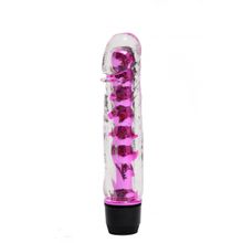 4sexdreaM Прозрачно-розовой вибратор с пупырышками - 17,5 см. (розовый)