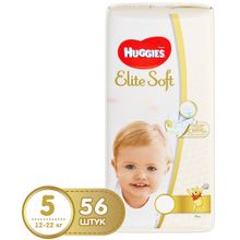 Huggies Elite Soft 5 (12-22 кг) 56 шт