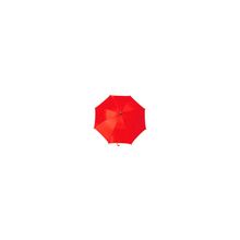 Красный зонт-трость полуавтоматический с деревянной ручкой