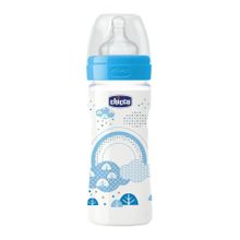 Бутылочка Chicco Well-Being Boy 2 мес.+, лат. соска, перем. поток, РР, 250 мл 310205005