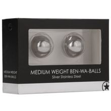 Shots Media BV Серебристые вагинальные шарики Medium Weight Ben-Wa Balls