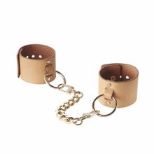 Bijoux Indiscrets Бежевые наручники MAZE WIDE CUFFS (бежевый)