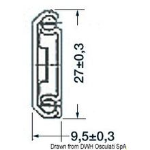 Osculati SS slide 203 mm, 38.272.12