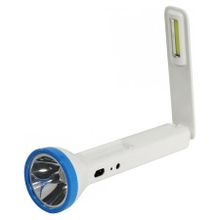 Фонарь SmartBuy, аккумуляторный, зарядка 220В, белый, 1 LED 1W + 1 COB 2W (SBF-71C-W)