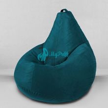 MyPuff кресло мешок Груша Тори глубокая бирюза, размер Компакт, мебельная ткань: bm_546
