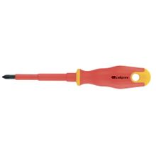 Отвертка диэлектрическая PH2*100mm, CrV, до 1000В, двухкомпонентная рукоятка СибрТех