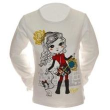 Футболка с длинным рукавом для девочек Nano F1202-11, размер 92 см, цвет белый