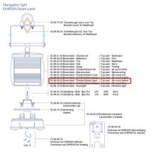 DHR Верхняя часть DHR 55.99.09.00 для желтого кругового навигационного огня DHR55N