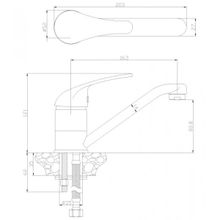 Смеситель Rossinka Y40-22 для кухни умывальника