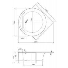 Передняя панель для акриловой ванны Cezares FI CORNER-160-SCR 1600x50x490