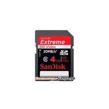 Карта памяти SDHC 4Gb SanDisk Extreme HD Video