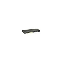 Netgear (8-port 10 100 1000 Mbps (including 4 PoE) switch ProSafe Plus with external power supply and Green features, managed via GUI)