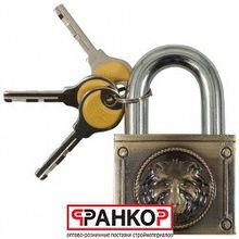 Замок FIT навесной усиленный "Медведь" 60 мм, бронза   67052