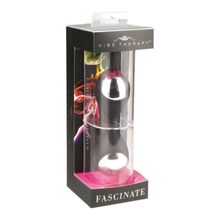 Чёрные вагинальные шарики Fascinate Limited Edition черный с серебристым