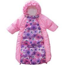 LovelyCare Конверт-комбинезон Цветы розовый демисезонный для автокресла 100500