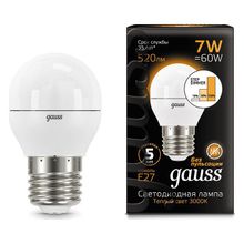 Gauss Лампа светодиодная Gauss LED Globe E27 7Вт 3000K 105102107-S ID - 429782