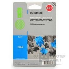 Cactus CLI-451C Картридж струйный  CS-CLI451C голубой для Canon MG 6340 5440 IP7240 9,8ml