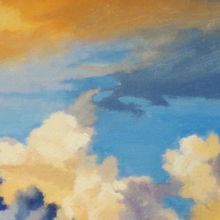 Картина на холсте маслом "Колоритное небо над океаном"