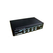 Переключатель kvm 1, 4 порта dvi (1920х1200), usb-b+usb-a+dvi-i (dag14) rextron