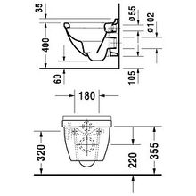 Унитаз подвесной Duravit Starck 3 2227090000