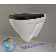 Унитаз подвесной Sanita luxe Attica Color Black сиденье дюропласт soft close чёрное