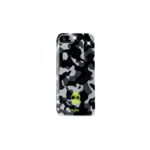 Чехол на заднюю крышку iPhone 5 PURO Army Fluo Cover, цвет черный (IPC5ARMYFLUO1)