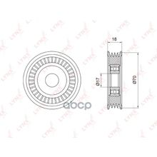 Ролик Натяжной Приводного Ремня Subaru Forester(Sf G) 2.0-2.5 98>   Impreza(Gc D) 1.6-2.5 92>   Legacy Ii-Iv 2.0-2.5 94> LYNXauto арт. PB5023