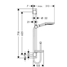 Душевой гарнитур Hansgrohe Raindance Select S 120 3 jet (26630400) (65 см)