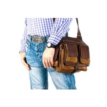 Сумка-кофр Франциско коричнево-рыжая