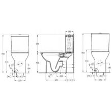 Унитаз-компакт Roca Debba 34299P00Y безободковый