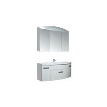 Aquanet Мебель для ванной Тренто 120 (белый) - Набор мебели стандартный (зеркало, раковина-столешница, тумба)