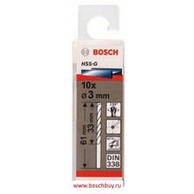 Bosch Набор 10 HSS-G сверл 3 мм DIN 338 (2608595055 , 2.608.595.055)