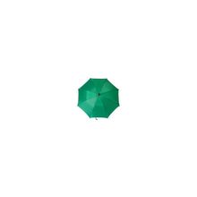 Зеленый женский зонт-трость полуавтоматический с деревянной ручкой
