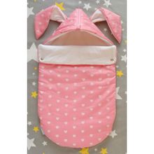 LovelyCare Конверт на выписку Романтичная зайка весна осень + бант (74см) 100482