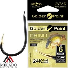 Крючки Mikado GOLDEN POINT - CHINU №  8 GB (с лопаткой) ( 10 шт.)