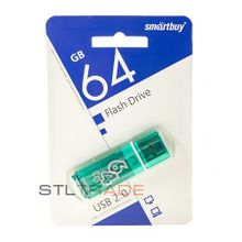 SB64GBGS-G, 64GB USB Glossy зеленая, SmartBuy