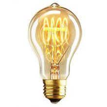 Лампа накаливания ретро BULBS груша, прозрачный E27 60W 220V 350Lm 2700K арт.ED-A19T-CL60