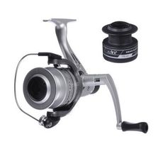 AZOR  FISHING Катушка безынерционная TR40, 1 п.п, задний фрикцион, 2 шпули: пластик Графит