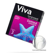 VIZIT Презервативы с точечками VIVA Dotted - 3 шт.