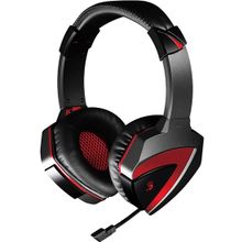 Наушники с микрофоном A4Tech Bloody G501 Black-Red (шнур 2.2м, USB, с регулятором громкости)