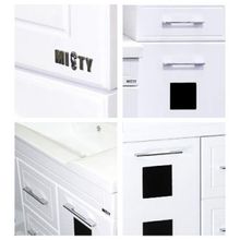 Misty Пенал для ванной Кармен L черное стекло с б к