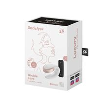 Satisfyer Белый вибратор для пар Double Love с возможностью управления через пульт и приложение (белый)