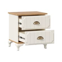 Алмаз. Любимый дом Вилладжио Тумба прикроватная с 2 ящиками (Алебастр Дуб золотой)