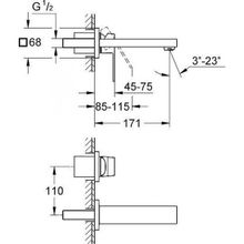 Смеситель Grohe Eurocube для раковины, 19895000