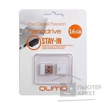 Qumo USB 2.0  16GB NANO QM16GUD-NANO-W White