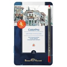 Bruno Visconti цветные трехгранные ColorPro металлическая коробка 12 цветов