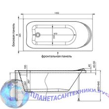 Акриловая ванна Aquanet Nord 150x70