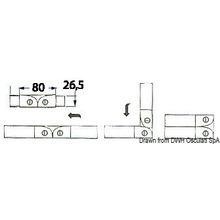 Osculati Opening hinge AISI316 30x2 mm, 41.320.31