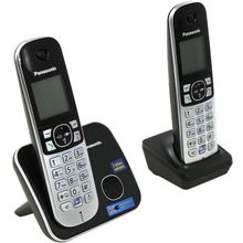 Panasonic KX-TG6812RUB   Black   р телефон (2 трубки  с ЖК диспл.,DECT)