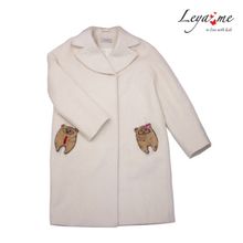 Leya.me Пальто бело - молочное со съемными элементами STC-056